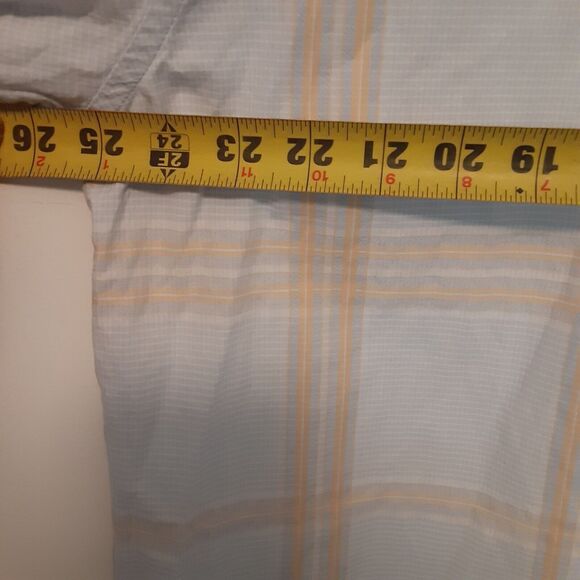 Tommy Bahama Button Up Shirt XL Blue Yellow Plaid Long Sleeve Button Up - Picture 8 of 9